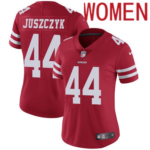 Women San Francisco 49ers #44 Kyle Juszczyk Nike Red Vapor Limited NFL Jersey